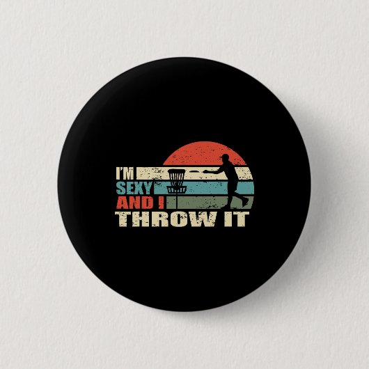Ich bin Y und ich werfe es Lustige Geschenke für D Button (Vorderseite)
