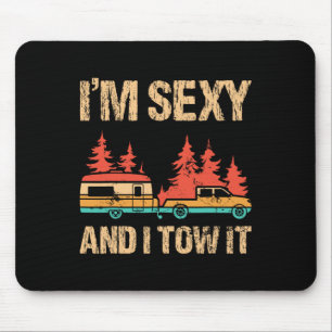 Ich bin Y und ich ziehe es Bigfoot Camp Trees Hike Mousepad