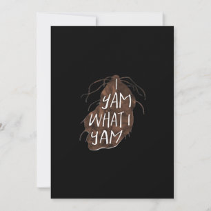Ich bin Yam was ich Yam - Wortwitz-Design Feiertagskarte