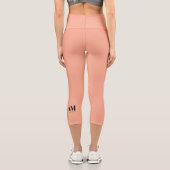Ich bin Yoga Logo Capri Leggings (Rückseite)