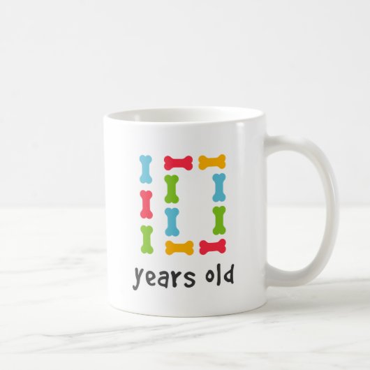 Ich bin zehn Jahre alt Kaffeetasse (Rechts)