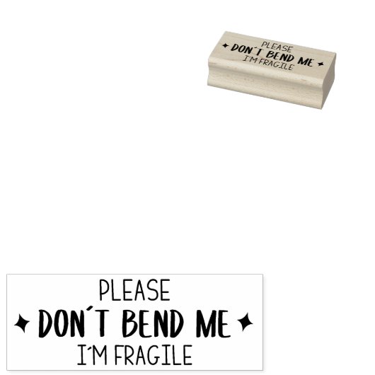 Ich bin zerbrechlich, verpackend gummistempel (Stempel)