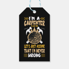 Ich bin Zimmermann Geschenkanhänger