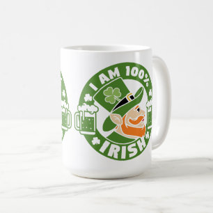 Ich bin zu 100 % irisch kaffeetasse
