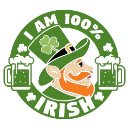 Ich bin zu 100 % irisch pappbecher