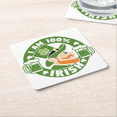 Ich bin zu 100 % irisch rechteckiger pappuntersetzer (angewinkelt)