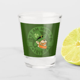 Ich bin zu 100 % Irish Shot Glass Schnapsglas