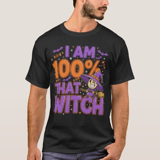 Ich bin zu 100% jener HexenkHalloween-Spaß T-Shirt (Vorderseite)