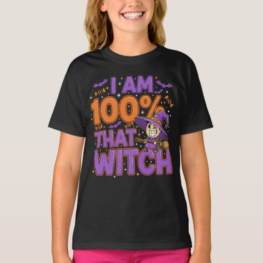 Ich bin zu 100% jener HexenkHalloween-Spaß T-Shirt (Vorderseite)