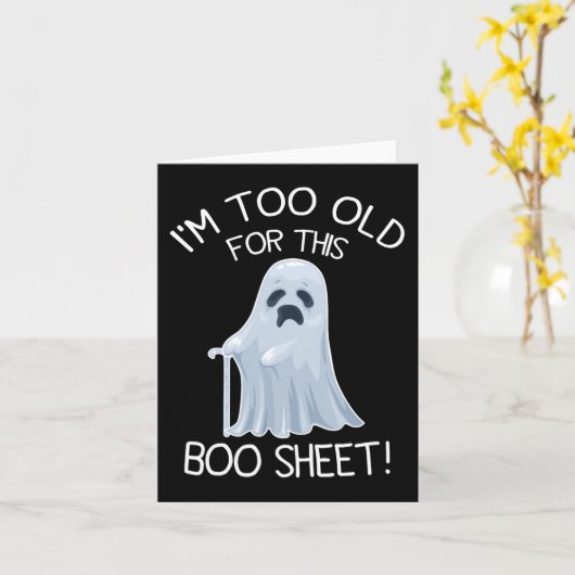 Ich bin zu alt für dieses Bootschild, das zu Hallo Karte (Gelbe Blume)