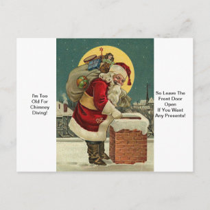 Ich bin zu alt zum Schornstauchen! Weihnachtsfeier Feiertagspostkarte