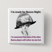 ich bin zu Bunco Nacht bereit Button (Vorderseite)