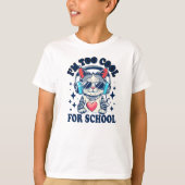 Ich bin zu Cool für die Schule | Modern Cat Funny T-Shirt (Vorderseite)