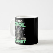 Ich bin zu cool für nur einen Planeten Kaffeetasse (Vorderseite Links)