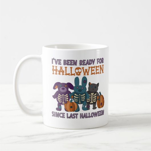 Ich bin zu Halloween Niedlich fertig Kaffeetasse (Links)