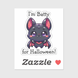 Ich bin zu Halloween Personalisiert Aufkleber