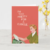 Ich bin zu hübsch für ein Büro Karte (Gelbe Blume)