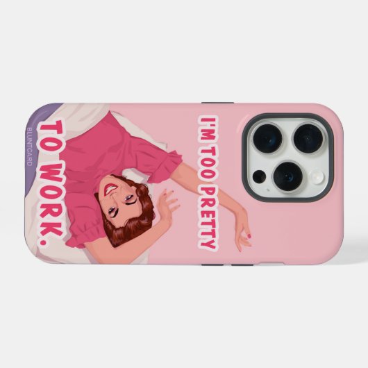 Ich bin zu hübsch, um zu arbeiten. iPhone hülle (Rückseite (Horizontal))