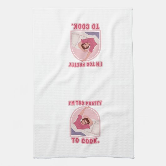 Ich bin zu hübsch, um zu kochen. geschirrtuch (Vertikal)