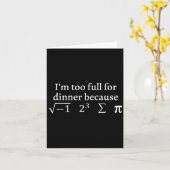 Ich bin zu satt zum Abendessen, weil Quadratwurzel Karte (Gelbe Blume)