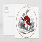 Ich bin zu spät, ich bin zu spät postkarte (Vorne/Hinten)