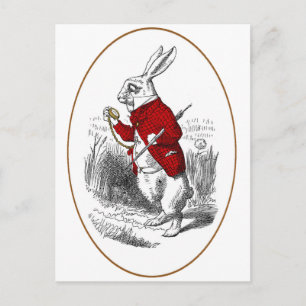 Ich bin zu spät, ich bin zu spät postkarte