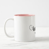 Ich bin zu spät, um mit niedlicher Zwei-Tone-Kaffe Zweifarbige Tasse (Links)