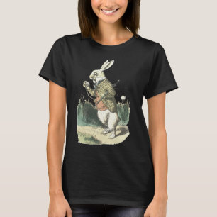 Ich bin zu spät!Weißes Kaninchen der Alice im Wu T-Shirt