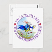 Ich bin zu spät, zu spät, für ein sehr wichtiges D Postkarte (Vorne/Hinten)