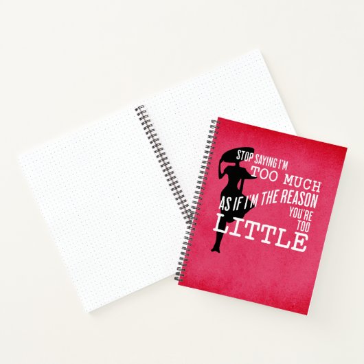 Ich bin zu viel Journaling-Notebook Notizblock (Innenseite)