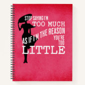 Ich bin zu viel Journaling-Notebook Notizblock (Vorderseite)