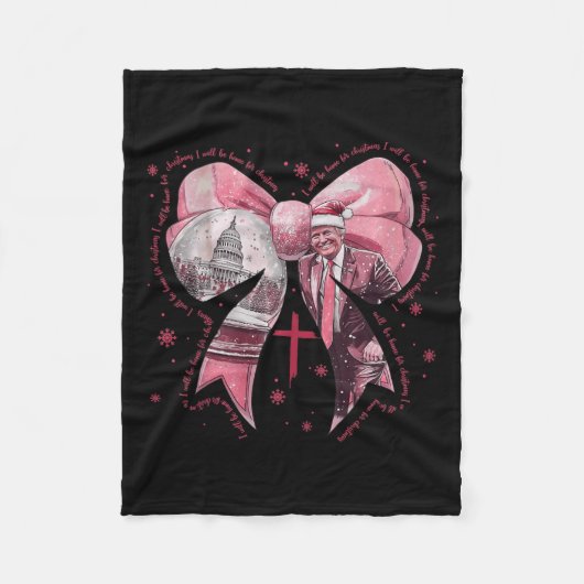 Ich bin zu Weihnachten Zuhause Fleecedecke (Vorderseite)