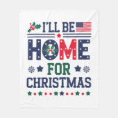 Ich bin zu Weihnachten Zuhause | Gemütlicher Weihn Fleecedecke (Vorderseite)