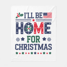 Ich bin zu Weihnachten Zuhause | Gemütlicher Weihn Fleecedecke
