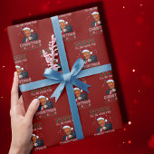 Ich bin zu Weihnachten Zuhause Geschenkpapier