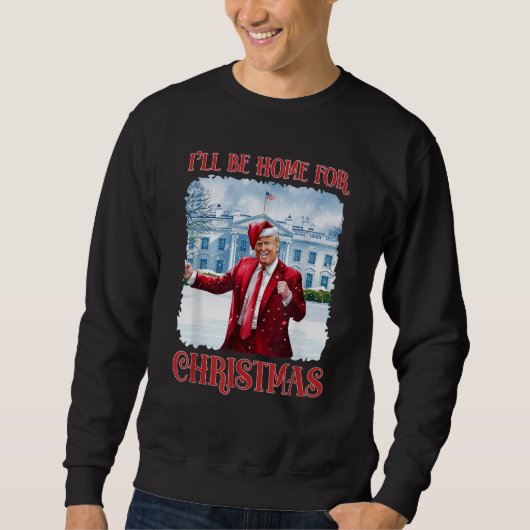 Ich bin Zuhause für den Weihnachtslustigen Tanz Tr Sweatshirt (Vorderseite)