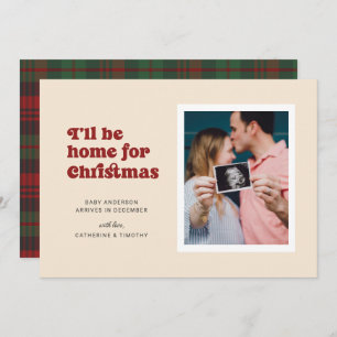 Ich bin Zuhause für die Weihnachtsschwangerschaft Ankündigung