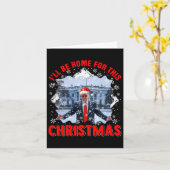 Ich bin Zuhause für Weihnachten-Weihnachten-Präsid Karte (Gelbe Blume)