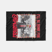 Ich bin Zuhause für Weihnachten Weihnachten Weihna Fleecedecke (Vorderseite (Horizontal))