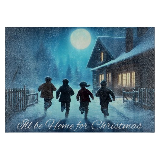 Ich bin Zuhause für Weihnachts-Weihnachtsschneider Schneidebrett (Vorderseite)