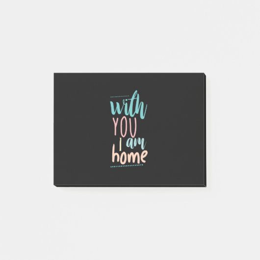 Ich bin Zuhause. Post-it Klebezettel (Vorderseite)