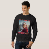 Ich bin Zuhause zu Weihnachten Trump Santa Selfie Sweatshirt (Vorne ganz)