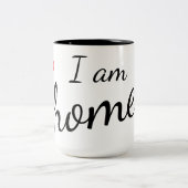 Ich bin Zuhause Zweifarbige Tasse (Mittel)