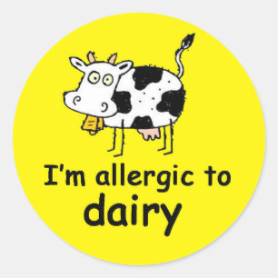 Ich bin zum Milchkuhaufkleber allergisch Runder Aufkleber