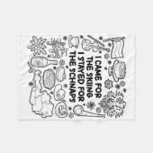 Ich bin zum Skifahren gekommen Fleecedecke (Vorderseite (Horizontal))