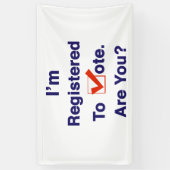 Ich bin zur Abstimmung 2024 registriert Banner (Vertikal)