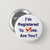 Ich bin zur Abstimmung 2024 registriert Button (Vorne & Hinten)