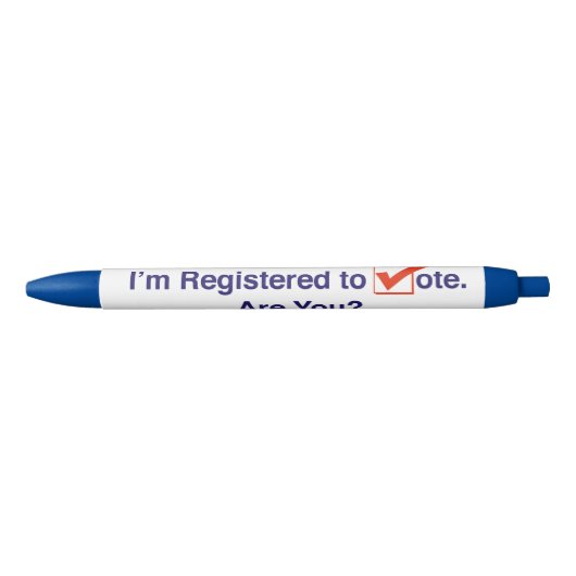 Ich bin zur Abstimmung 2024 registriert Kugelschreiber (Vorderseite)