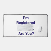 Ich bin zur Abstimmung 2026 registriert Schreibtischunterlage (Tastatur & Maus)