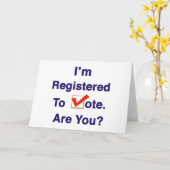 Ich bin zur Abstimmung registriert Karte (Gelbe Blume)